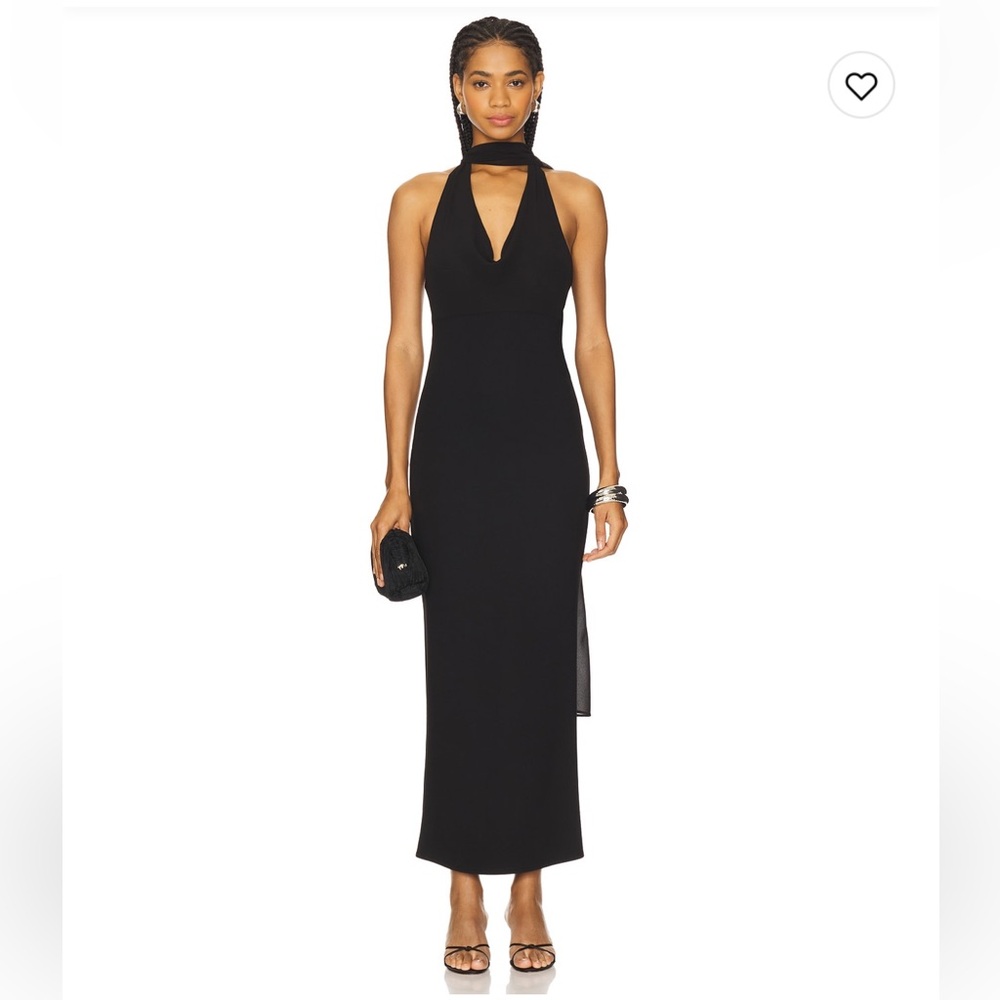 Majorelle Elegant Black Halter Dress
